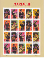 2022 United States USA Mariachi Music Costumes Miniature Sheet Of 20 MNH @ BELOW FACE VALUE - Ungebraucht