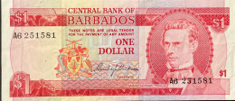 Barbados 1 Dollar, P-29 (1973) - VF - Barbados