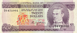 Barbados 20 Dollars, P-34 (1973) - UNC - Barbados (Barbuda)