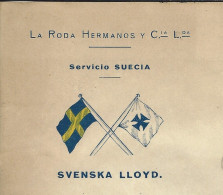 1926 NAVIGATION ENTETE PAVILLON LA RODA HERMANOS Y Cia SVENSKA LLOYD  Grao Valencia Espagne  Pour Carcagente  Carcaixent - 1900 – 1949