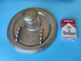 K.u.K. KRIEGSMARINE (Austria-Hungary Navy) Old Large Metal Inkwell * Osterreich-Ungarn Marine Tintenfass Aus Metall - 1914-18