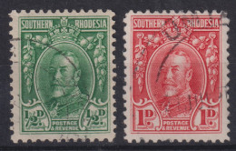 SOUTHERN RHODESIA 1933/35 - Canceled - Sc# 16, 17 - Perf. 11 1/2 - Zuid-Rhodesië (...-1964)