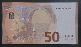 50 EURO S050F1 Italy NEW Serie SM Ch 00 Lagarde Perfect UNC - 50 Euro