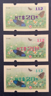 Green Red & Blue Imprint 2023 Purple Crow Butterfly ATM Frama Stamp Flower - Timbres De Distributeurs [ATM]