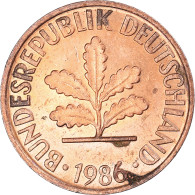 Monnaie, République Fédérale Allemande, 2 Pfennig, 1986 - 2 Pfennig