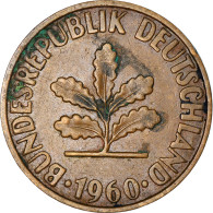 Monnaie, République Fédérale Allemande, 2 Pfennig, 1960, Hambourg, TTB - 2 Pfennig