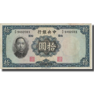 Billet, Chine, 10 Yüan, 1936, 1936, KM:218a, TTB - Chine