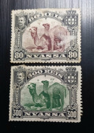 Nyassa 1901 Dromedary Camels 80 R & 300 R Non Oblitérés - Nyassaland