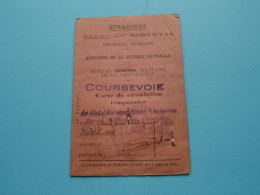 Carte De Circulation Temporaire ( ETRANGERS ) De WALTHAUSEN Alfred ( Liège ) 1940 COURBEVOIE ( Voir Scans ) ! - Documents