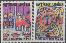 NATIONS UNIES (Genève) - 35e Anniversaire De La Déclaration Universelle Des Droits De L'homme (Dessins De Hundertwasser) - Neufs