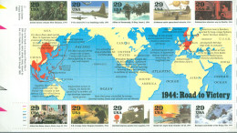 U.S.A. / FEUILET N° 2242 à 2251  LA DEUXIEME GUERRE MONDIALE  1944 - Unused Stamps