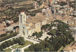 FERMO - VEDUTA DALL'AEREO - PIAZZA GIRFALCO E LA CATTEDRALE DEL XII° SEC. - FONTANA E GIARDINO - Fermo