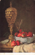 Nature Morte * CPA Illustrateur * Fruits Fraises Fraise Strawberry * Coupe Verre * Objet Doré Ou En Or * Gold - Other & Unclassified