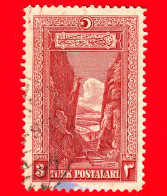 TURCHIA - Usato - 1926 - Paesaggi - Rocce - Gole Di Sakarya - 3 - Gebraucht