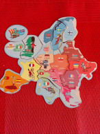 Lot De 16 Magnets Magnet Carte Europe Complete Brossard - Tourisme
