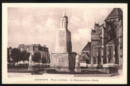 13006 - AISNE - SOISSONS - Place Centrale - Le Monument Aux Morts - Monuments Aux Morts