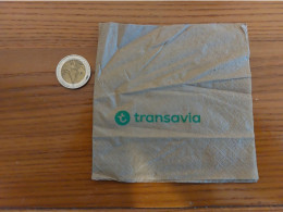 Serviette Papier "transavia" (compagnie Aérienne) - Servilletas Publicitarias