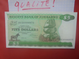 ZIMBABWE 5$ 1983 Peu Circuler/ Neuf (B.30) - Zimbabwe