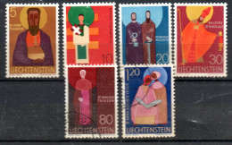 LIECHTENSTEIN /  N° 434 à 437 NEUFS ** + 441-443 OBLITERES - Unused Stamps