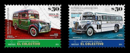 Argentina 2019 Busses Transportation Fileteado Complete Set MNH - Ungebraucht