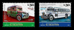 Argentina 2019 Busses Transportation Fileteado Complete Set MNH - Unused Stamps