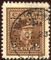 Pays :  84,1 (Canada : Dominion)  Yvert Et Tellier N° :   206 (o) Perforé Lot De 25 Exemplaires - Perfin