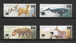 Argentina 2018 Surcharged Revalorizado UP Fauna Complete Set 4 Values $10 Surcharged MNH Stamp - Nuevos