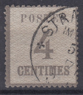 ALSACE LORRAINE : 4c GRIS-LILAS N° 3 RARE CACHET ALLEMAND STRASSBURG IM ELSASS - Used Stamps