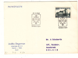 Finlande - Carte Postale De 1961 - Oblit Turku Äbo - Exp Vers Assebroek - - Briefe U. Dokumente