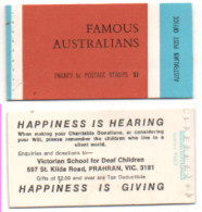 Australien 1968 MiNr: MH 42 Famous Australiens Ed. V68/3 Postfrisch; Australia Booklet MNH YT: C380  Sg: SB44 - Cuadernillos