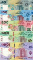 Central African States 500-1000-2000-5000-10000 Francs 2020-2022 SET Of 5 UNC - Central African States