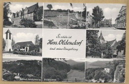 DE.- DUITSLAND. HESSISCH-OLDENDORF UND SEINE UMGEBUNG. MUNCHHAUSENHAUS. SCHWIMMBAD. KATH KIRCHE. BLUTBACHTAL. MARKTPLATZ - Hessisch-Oldendorf