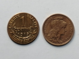 FRANCE  = UNE PIECE  DE 1 CENTIME DE 1919 - 1 Centime