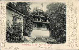 Relief CPA Lauerz Kt. Schwyz Schweiz, Wirtshaus Auf Der Insel Schwanau - Lauerz