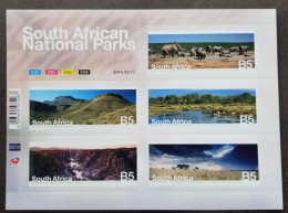 South Africa National Parks 2014 Elephant Mountain River Tree (ms) MNH *unusual - Unused Stamps