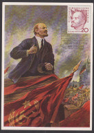 MC DDR 762 W. I. Lenin Gemälde Lenin Auf Der Tribüne Von Gerassimow, SoSt. Mitteldeutsche Arbeiterklasse - Maximumkaarten