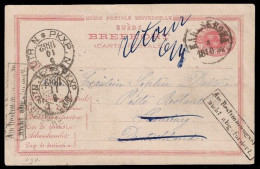 1882 RARE - SWEDEN 10 Öre PSC (H&G 6) TO HAMBURG RETOUR RETURN "AM BESTIMMUNGSORTE NICHT ABGEFORDERT" - Enteros Postales