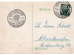 59294 - Deutsches Reich - 1934 - 6Pfg Saar EF A Kte SoStpl UETERSEN - ... DEUTSCHE ROSENSCHAU -> Blankenese - Rosas