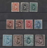 Egypt, Used, 1925, Michel 119 - 121, 125x2, 127, 129, 131 - 134 - Used Stamps