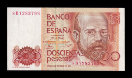 España Spain 200 Pesetas L. Alas Clarín 1980 Pick 156r Reposición Serie 8D Ebc Xf - [ 4] 1975-… : Juan Carlos I