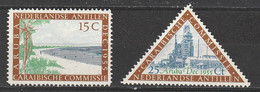 Nederlandse Antillen NVPH 255-56 Caraibische Commissie 1955 MH Ongebruikt - Curaçao, Nederlandse Antillen, Aruba