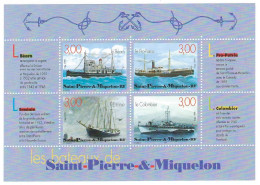 SAINT-PIERRE & MIQUELON 1999 - Bloc N°7 - Les Bateaux De Saint-Pierre - Nœud Marin - Lacs D'Amour - Blocs-feuillets