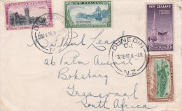 New Zealand 1948 2 FDCs Centennial Of Otago & Health. Posted To South Africa - Briefe U. Dokumente