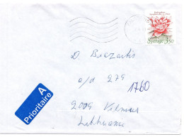 59320 - Schweden - 1993 - Kr.3,50 Seerose EF A Bf FALKOEPING -> VILNIUS (Litauen) - Altri & Non Classificati