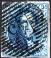 N° 4V4 Margé Tache Sur La Deuxième Feuille Du Feuillage Inférieur Droit - Cote 210,00 € - 1851-1857 Médaillons (6/8)