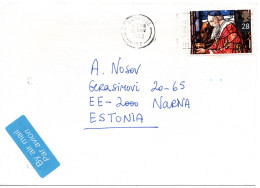 59330 - Grossbritannien - 1992 - 28p Weihnachten EF A LpBf CAMBRIDGE - ... -> NARVA (Estland) - Christendom