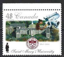 Canada 2002. Scott #1944 (U) Saint Mary's Univesrsity, Halifax, 200th Anniv.  *Complete Issue* - Oblitérés