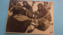 PHOTO SUR CARTON AFRIQUE SIGNE ENCRE ET CACHET AU DOS ELLEBE FRANCOIS LEFEBVRE 18/23CM FEMME - Africa