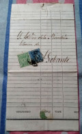 Granada 1876, Rare Bill Of Lading, Transportation Co. Of Ferro Carrill. Alfonso Stamp Used As Revenue. Perfect - Briefe U. Dokumente
