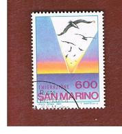 SAN MARINO - UNIF. 1161  - 1985   EMIGRAZIONE -  USATI (USED°) - Usados